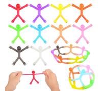 Lot de 10 jouets magnétiques humanoïdes pour enfants et adultes, panier de Pâques, aimant en caoutchouc pour hommes, multicolore