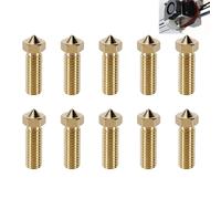Lot de 10 Kit de Buses Haute Vitesse 0.4mm,Buse Imprimante 3D,Buses en Laiton,Nozzle Extrudeuse Tête d'impression