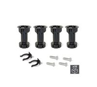 Lot de 10 kits de 4 pieds Bone réglables H100 mm en plastique noir - 2032417