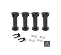 Lot de 10 kits de 4 pieds Bone réglables H150 mm en plastique noir - 2032617