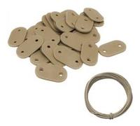 Lot de 10 kits de fixation pour brise vue, canisse anti-UV - Beige -