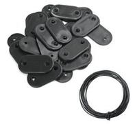 Lot de 10 kits de fixation pour brise vue, canisse anti-UV - Gris - Linxor Gris