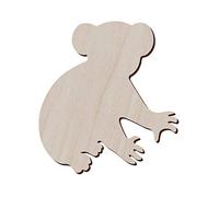 Lot de 10 Koala Ours en Bois pour Artisanat et Décoration - Pendentif Koala Ours - Boucles d'oreilles Koala Ours découpées, 11.7x12.7 cm