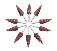 Lot de 10 lamelles abrasives coniques grain 80 pour perceuse pneumatique, perceuse électrique, meuleuse droite, perceuse manuelle pour finition de surface