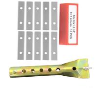 Lot de 10 lames de grattoir à peinture efficaces en carbure pour décaper les coques de bateau, les portes, les garnitures en bois, le métal rouillé