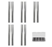 Lot de 10 lames de rabot électrique réversibles en acier rapide HSS à double tranchant pour le travail du bois, compatibles avec Makita, Bosch, DeWalt, Ryobi, avec étui de rangement