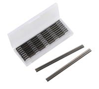 Lot de 10 lames de rabot électriques réversibles de précision HSS avec deux bords de coupe compatibles avec Makita/Black/Decker - 82 mm