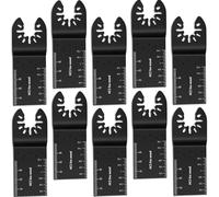 Lot de 10 lames de scie oscillantes bimétalliques 32 mm pour couper le bois, le métal, le plastique, compatible avec DeWalt, Makita, Dremel et plus encore