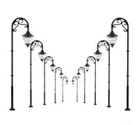 Lot de 10 lampadaires de train miniature 1:87, échelle 1:87 HO 63 mm 3 V pour modélisme ferroviaire