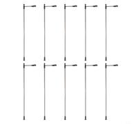Lot de 10 lampadaires en plastique pour modélisme de train 104 mm LED | Lot de 10 ampoules LED blanches compatibles avec échelle HO OO, 104 mm de hauteur, pour fonctionnement 3 V