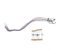 Lot de 10 lampadaires LED à base métallique pour modélisme train Z Gauge Layouts, compatible avec alimentation 3 V CC ou AC, résistance série pour connexion à un transformateur 12 V 16 V