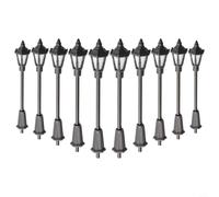 Lot de 10 lampadaires LED à échelle H0 pour modèle de train TT