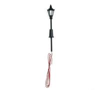 Lot de 10 lampadaires LED à l'échelle 1:75, 3 V, pour les configurations de chemin de fer, éclairage de scène de train miniature en plastique, lot de 10 lampes de terrasse avec câblage