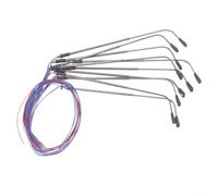 Lot de 10 lampadaires LED de calibre OO 8 cm avec résistances pour une utilisation en 12 V