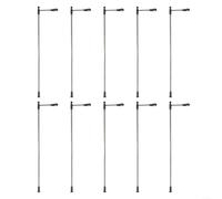 Lot de 10 lampadaires LED pré-câblés 20 mA basse consommation | Compatible avec échelle HO OO, hauteur 104 mm, faisceau LED blanc, design pré-câblé, idéal pour les aménagements en ville