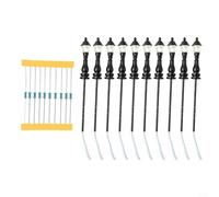 Lot de 10 lampadaires LED pré-câblés pour modélisation ferroviaire et scènes de construction miniatures, compatible avec tension CC 3 V