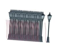 Lot de 10 lampadaires miniatures de chemin de fer, lampadaires miniatures, accessoires de décoration de table de sable, photographie de scène, paysage, 30 pièces