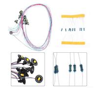Lot de 10 Lampadaires Modélisme Échelle HO OO Gris LED Chaud pour 3v pour Maquettes Villes