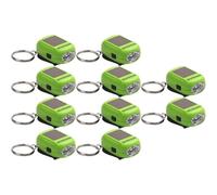 Lot de 10 Lampes De Poche Dynamo, Mini Lampe De Poche Solaire d'urgence, avec Éclairage LED Et Boucle De Suspension