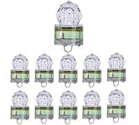 Lot de 10 lampes LED de pêche sous-marines en forme de goutte profonde, étanches, tubulaires, leurres de pêche sous-marines, appâts pour thon, espadon