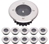 Lot de 10 lampes solaires LED - Noname - Spot encastré - Étanchéité IP65 - Blanc froid - Éclairage extérieur