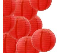 Lot de 10 lampions en papier à suspendre - Rouge - Rose clair - Violet - Pour décoration de fête, fête de jardin, décoration de mariage, extérieur, festival, douche nuptiale, fête prénatale,