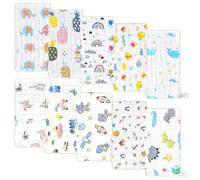 Lot de 10 langes en mousseline pour bébé - 50 x 25 cm - En pur coton - Gant de toilette doux, absorbant et respirant - Pour garçons et filles - Nettoyage et essuyage des nouveau-nés