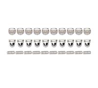 Lot de 10 languettes de canard - Fermeture pour ceinture - Verrou en alliage de 20 mm de large - Plaque de base de 10,5 x 22 mm - Convient pour les activités commerciales