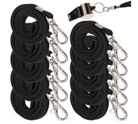 Lot de 10 lanières de sifflet pour arbitre de football | Sangle de poignet pour arbitre de football | Sifflet de survie en plein air pour téléphone portable officiel, 10 pièces, Refer to description