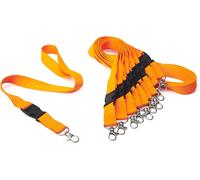Lot De 10 Lanières/Tours De Cou Blanc Porte-Clés Avec Boucle Détachable Cordon Avec Attache Clip Porte Carte De Visite, Étudiant Ou Bus