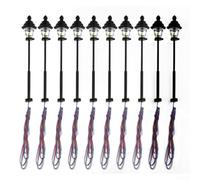 Lot de 10 Lanternes LED 45mm Décoration Bonsai et Diorama | LED chaud, 45mm de diamètre, idéal pour réseaux ferrés, dioramas réalistes, ambiance douce