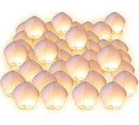 Lot de 10 Lanternes volantes blanches blanc surprise fête mariage céleste chinoise anniversaire extraordinaire+1 bracelet de gel de silice