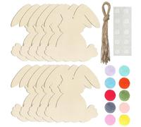 Lot de 10 lapins de Pâques non peints - Décoration d'intérieur brute - Décoration de Pâques pour entrée avant et porte d'entrée, pour porte, anniversaire, étagères, table de chevet, arbres, jardin