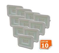 Lot de 10 LED Projecteur Lampe 10W Blanc 6000K IP65 Extra Plat