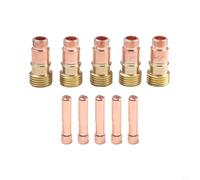 Lot de 10 lentilles à gaz Stubby pour WP-17 WP-18 WP-26 pour lampes de poche TIG, pince de serrage 10N23S et 17GL116, accessoires de support en tungstène 1/16" et 1,6 mm