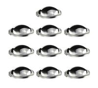 Lot de 10 lentilles convexes plates - Diamètre : 23 mm - Hauteur : 8 mm - Lentille à condensateur optique semi-circulaire - Pour phare de vélo, lampes de poche à focalisation