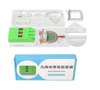 Lot de 10 lentilles optiques en acrylique avec 6 lumières différentes pour enseignement physique