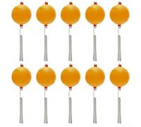 Lot de 10 leurres appâts de pêche d'hiver avec fonction hochet pour une pêche efficace au poisson-chat (10 jaunes)