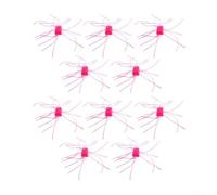 Lot de 10 leurres de pêche carrés luminescents avec tête plombée intégrée et moustaches - Appâts souples flottants pour bar - Pour bassins commerciaux, bassins commerciaux, lacs, réservoirs