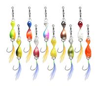 Lot de 10 Leurres De Pêche, Leurres De Pêche Jig Spinner, Leurre Peche Mer Leurres, Cuillers De Pêche, pour Perche, Brochet, Sandre, Chevesne