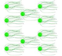 Lot de 10 leurres de pêche souples de rechange pour leurres de pêche haute densité Appâts souples pour la pêche dans diverses eaux Jupes de calmar haute densité Appâts souples