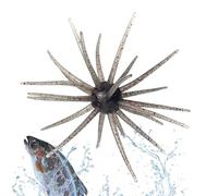 Lot de 10 leurres pour poissons prédateurs - Leurres souples - En caoutchouc - Design oursin - Pour la pêche à la perche, à la truite, à la truite, à la perche - Extrêmement doux et flexible