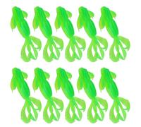 Lot de 10 leurres robotiques pour crevettes - Rythme doux - Réflexion de la lumière - Fonction dérive - Couverture d'eau - Attire les crevettes avec attaches secrètes