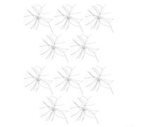Lot de 10 leurres souples d'extérieur avec appendices en forme de tentacules et tête plombée intégrée pour eau faible et trouble (grand blanc)