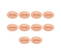 Lot de 10 lèvres de pratique de tatouage 3D en silicone souple, tatouage réaliste, fausse peau pour maquillage semi-permanent, kit d'entraînement des lèvres microblading (ton de
