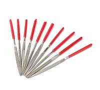 Lot de 10 limes à aiguilles diamantées 3 x 140 mm avec revêtement diamant pour métal, verre, bijoux, sculpture rugueuse