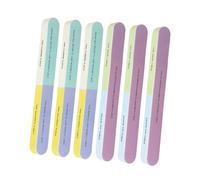 Lot de 10 limes à ongles de manucure, lavables et multifonctionnelles, 7 étapes pour salon de beauté