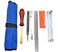 Lot de 10 limes d'affûtage de 4,8 mm pour chaîne de tronçonneuse 0,325", 3/8", tronçonneuse et porte-lime, sac de limite de profondeur