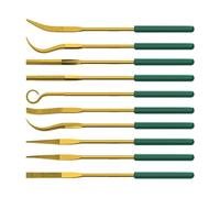 Lot de 10 limes de précision en alliage d'acier - Outil de sculpture multifonction pour modélisme, façonnage de pierre - Forme carrée plate et ronde - Outil de sculpture de bijoux en métal