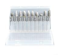 Lot de 10 limes rotatives en carbure de tungstène double coupe pour bois, métal, plastique et verre - Fraise pour gravure, polissage, meulage